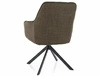 Krzesło tapicerowane Metro Bjorn oliwkowe nowoczesne krzesło obrotowe z metalowymi nogami stylowe krzesło kubełkowe