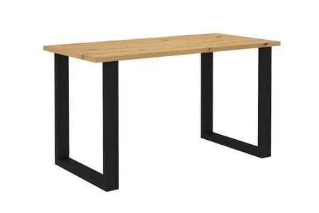 Biurko Makana dąb artisan stylowy i funkcjonalny mebel z blatem 28 mm do biura gabinetu lub pokoju młodzieżowego 