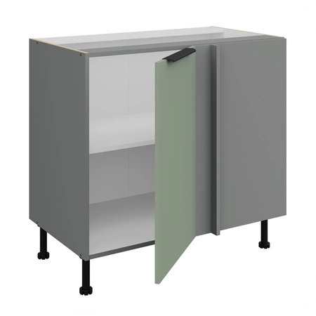 Szafka kuchenna narożna dostawiana Treviso Ant 105 ND 1F BB prawa fronty szafki kuchennej wykończone w technologii anti fingerprint