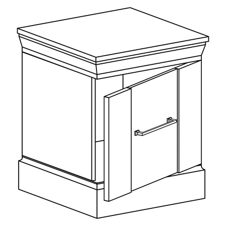 Szafka nocna Antica dąb craft złoty to funkcjonalny mebel w ponadczasowym designie idealna szafka nocna do sypialni