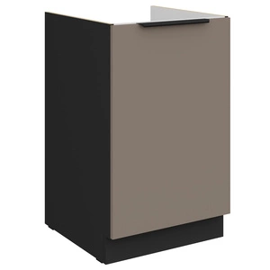 Szafka kuchenna pod zlewozmywak Fiuggi Bl 50 ZL 1F BB szafka odporna na uszkodzenia wykończenie frontów w technologii anti fingerprint