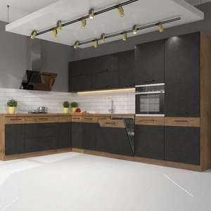 Zestaw mebli kuchennych narożny Valico 210x350 cm idealny do wnętrz w stylu klasycznym i nowoczesnym