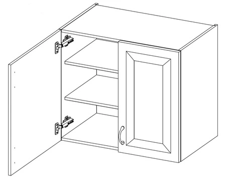 Zestaw mebli kuchennych Scandi 240 cm szafki doskonale prezentują się we wnętrzach skandynawskich klasycznych oraz nowoczesnych
