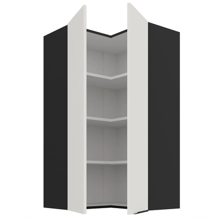 Szafka kuchenna narożna wisząca Corato Bl 60x60 GN-108 2F odporna na uszkodzenia wykończenie frontów w technologii anti fingerprint