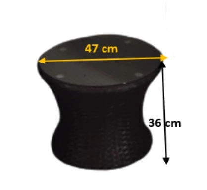 Stolik ogrodowy Modico brązowy nowoczesne wzornictwo stylowy design technorattanowy stolik o niewielkich wymiarach idealny na balkon