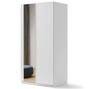 Szafa przesuwna z lustrem Maxi 120 cm biała estetycznie i solidnie wykonana szafa gwarantuje długotrwałą satysfakcję z użytkowania