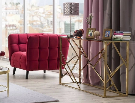 Fotel Castello bordowy nowoczesny oraz funkcjonalny fotel z drewnianymi nogami komfortowy podczas wypoczynku