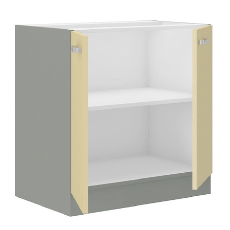 Szafka kuchenna stojąca z półką Karmen 80 D 2F BB szafka odporna na parę wodną wysoką temperaturę i rozlaną ciecz