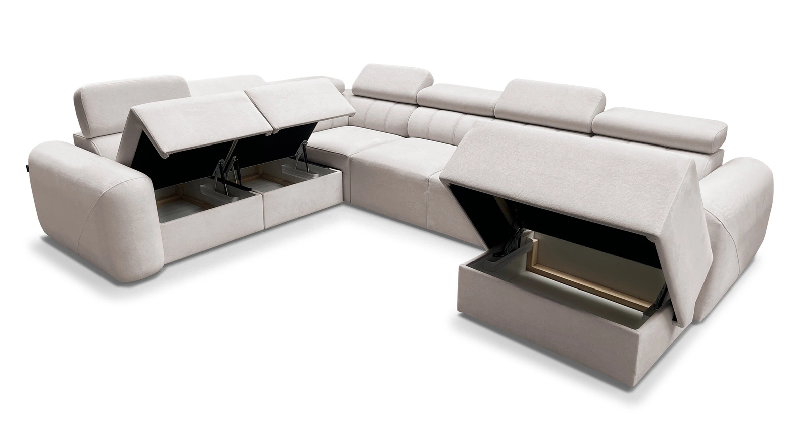 Narożnik z pojemnikiem na pościel Cantare VIII Narożnik z funkcją spania