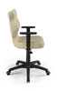 Krzesło do biurka Duo beżowe idealne do wzrostu 159-188 cm profilowane siedzisko regulowane podłokietniki łatwo czyszcząca tkanina