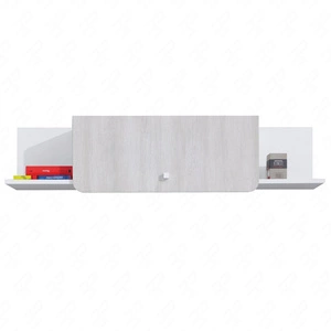 Półka wisząca z drzwiami Arona 120 cm biała / dąb wilton biały nowoczesny design mebla wysoka jakość obrzeża półki wykończone specjalną okleiną