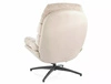 Fotel Giselle antyczny róż / beżowa ekoskóra funkcjonalny oraz nowoczesny fotel obrotowy z metalowymi nogami komfortowy podczas wypoczynku
