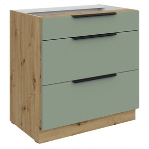 Szafka kuchenna stojąca z szufladami Treviso Ar 80 D 3S BB odporna na uszkodzenia wykończenie frontów w technologii anti fingerprint