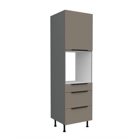 Słupek kuchenny Fiuggi Ant 60 DPS-215 3S 1F szafka z szufladami do zabudowy piekarnika fronty wykonane w technologii anti fingerprint