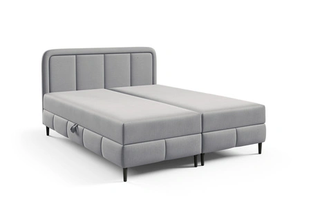 Łóżko kontynentalne Monte 120x200 szary popiel designerskie łóżko z pojemnikami na pościel doskonałe do sypialni i pokoju młodzieżowego