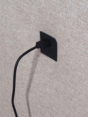 Narożnik z funkcją spania Bolmso VI brązowy lewostronny wygodny narożnik z regulowanymi zagłówkami dekoracyjne pikowania na siedzisku