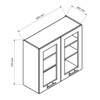 Szafka kuchenna wisząca Zova WS80 biała szafka do kuchni z przeszkleniem odporna na uszkodzenia stylowy frezowany uchwyt