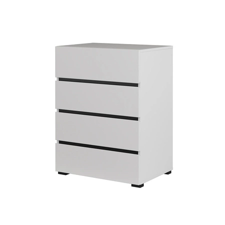 Komoda z szufladami Cross 60 cm biała stylowy design komody do sypialni przedpokoju prosta forma w nowoczesnym wydaniu