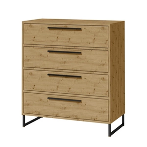 Komoda z szufladami Ariana 80 cm dąb artisan minimalistyczny design stylowa komoda wpisująca się w loftowe i industrialne wnętrza