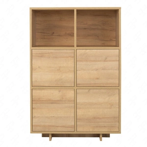 Komoda wysoka Noma 102 cm dąb riviera elegancka stylistyka prosta forma mebla wpisująca się w każde wnętrze fronty komody z systemem push to open