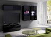 Meblościanka Apulia XII czarny połysk wyjątkowo stylowa meblościanka proste bryły wpisujące się w każde wnętrze