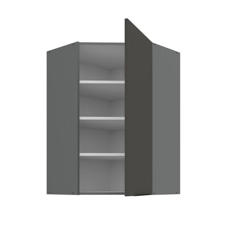 Szafka kuchenna narożna wisząca Aversa Ant 60x60 GN-90 1F odporna na uszkodzenia wykończenie frontów w technologii anti fingerprint