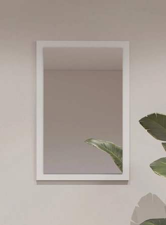 Lustro wiszące Cross 60x40 cm białe funkcjonalny dodatek do przedpokoju lub garderoby nowoczesny design