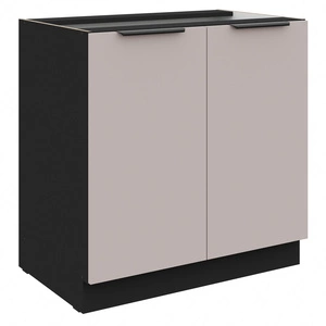 Szafka kuchenna stojąca z półką Tarraco 80 D 2F BB metalowe uchwyty krawędziowe szafka odporna na działanie wilgoci i uszkodzenia