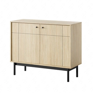 Komoda Modesta 104 cm dąb linea minimalistyczny design subtelne metalowe uchwyty doskonała propozycja komody do salonu i sypialni