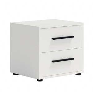 Szafka nocna Maxione biała elegancka szafka z szufladami do sypialni funkcjonalny mebel w ponadczasowym designie