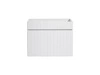 Szafka pod umywalkę Iconic 60 cm biała starannie wykonana szafka z szufladą odporna na działanie wilgoci ozdobne pionowe ryflowania