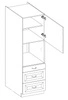 Słupek kuchenny Kastos 60 DPS-210 3S 1F szafka z szufladami do zabudowy piekarnika odporna na parę wodną wysoką temperaturę i rozlane ciecze