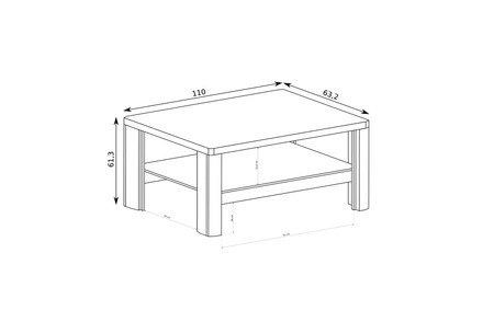 Zestaw mebli Livinio dąb ribbeck / biały połysk nietuzinkowa meblościanka do salonu o lekkim designie subtelne oświetlenie ledowe