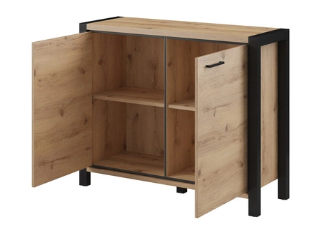 Komoda Aktiv 112 cm dąb taurus / czarny stylowa komoda do salonu wysoka jakość wykonania idealna do wnętrz w stylu nowoczesnym