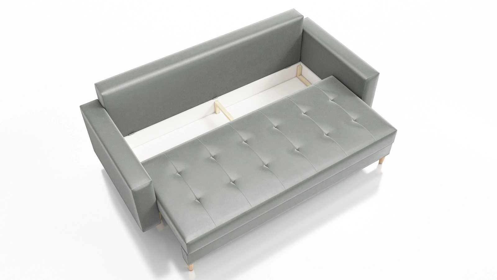 Kanapa rozkładana do salonu Vaso Kanapa z pojemnikiem na pościel Sofa nowoczesna