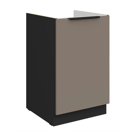 Zestaw mebli kuchennych Fiuggi Bl 390 cm stylowe szafki kuchenne z frontami wykonanymi w technologii anti fingerprint metalowe uchwyty