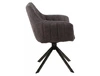 Krzesło tapicerowane Azalia Brego 44x42 cm ciemny szary nowoczesne krzesło obrotowe z metalowymi nogami stylowe krzesło kubełkowe