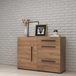 Komoda z szufladami Tulsa 120 cm dąb grandson funkcjonalna idealna do wnętrz w stylu nowoczesnym klasycznym i skandynawskim