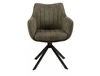 Krzesło tapicerowane Azalia Brego 44x42 cm oliwkowe nowoczesne krzesło obrotowe z metalowymi nogami stylowe krzesło kubełkowe