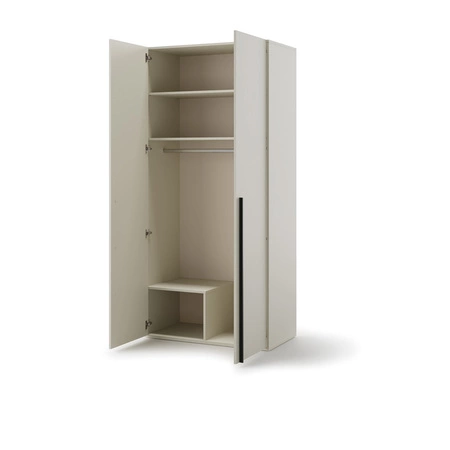 Szafa Woow 100 cm szampańska modna i pojemna szafa do pokoju nastolatków wyposażona w drążek na wieszaki funkcjonalny układ półek