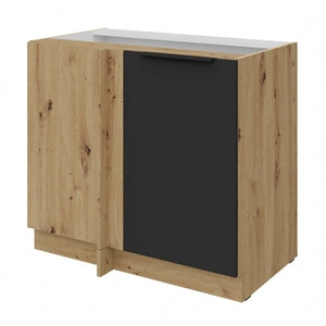 Szafka kuchenna narożna dostawiana Alatri Ar 105 ND 1F BB lewa fronty szafki kuchennej wykończone w technologii anti fingerprint