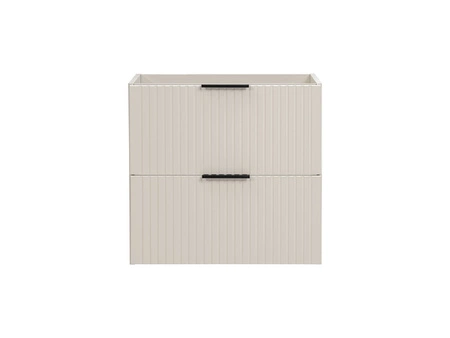 Zestaw mebli łazienkowych Adeel beżowy nowoczesny design zestaw z szafkami pod umywalki nablatowe meble odporne na działanie wilgoci