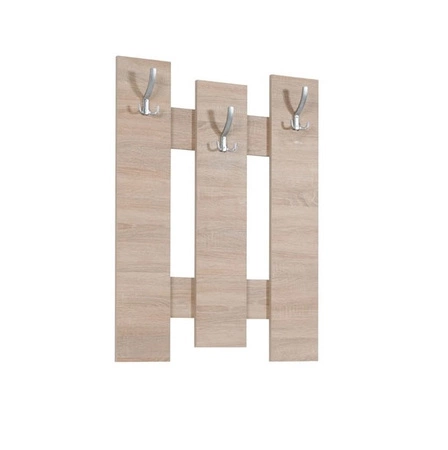 Wieszak ścienny Hit 80 cm dąb sonoma jasny elegancki design funkcjonalny dodatek do przedpokoju klasyczna konstrukcja
