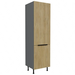 Słupek kuchenny Corsico 60 LO-215 2F szafka do zabudowy lodówki metalowe uchwyty szafka odporna na działanie wilgoci i uszkodzenia