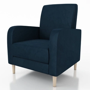 Fotel Borde granatowy stylowy fotel o klasycznym i minimalistycznym designie doskonały do salonu pokoju dziennego oraz sypialni