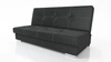 Kanapa rozkładana Allesio czarna wygodna i komfortowa w użytkowaniu wersalka idealnie dopasuje się do każdego wnętrza