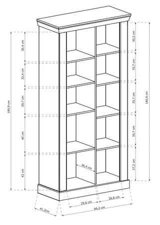 Witryna Antica 97 cm dąb craft złoty elegancki styl idealna witryna do salonu lub pokoju dziennego prosta forma bezpieczne szkło