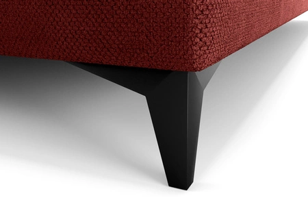 Łóżko kontynentalne Norco 90x200 bordowe stylowe łóżko z pojemnikiem oświetlenie umieszczone w zagłówku nadaje wyjątkowości