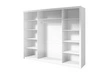 Szafa przesuwna Parma 255 cm biała nowoczesny design wykończenie ABS oraz aluminiowe prowadnice drzwi