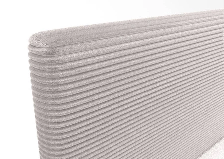 Łóżko kontynentalne Totti 90x200 kość słoniowa stylowe łóżko z pojemnikiem na pościel trójwymiarowa tkanina o wyrazistych prążkach